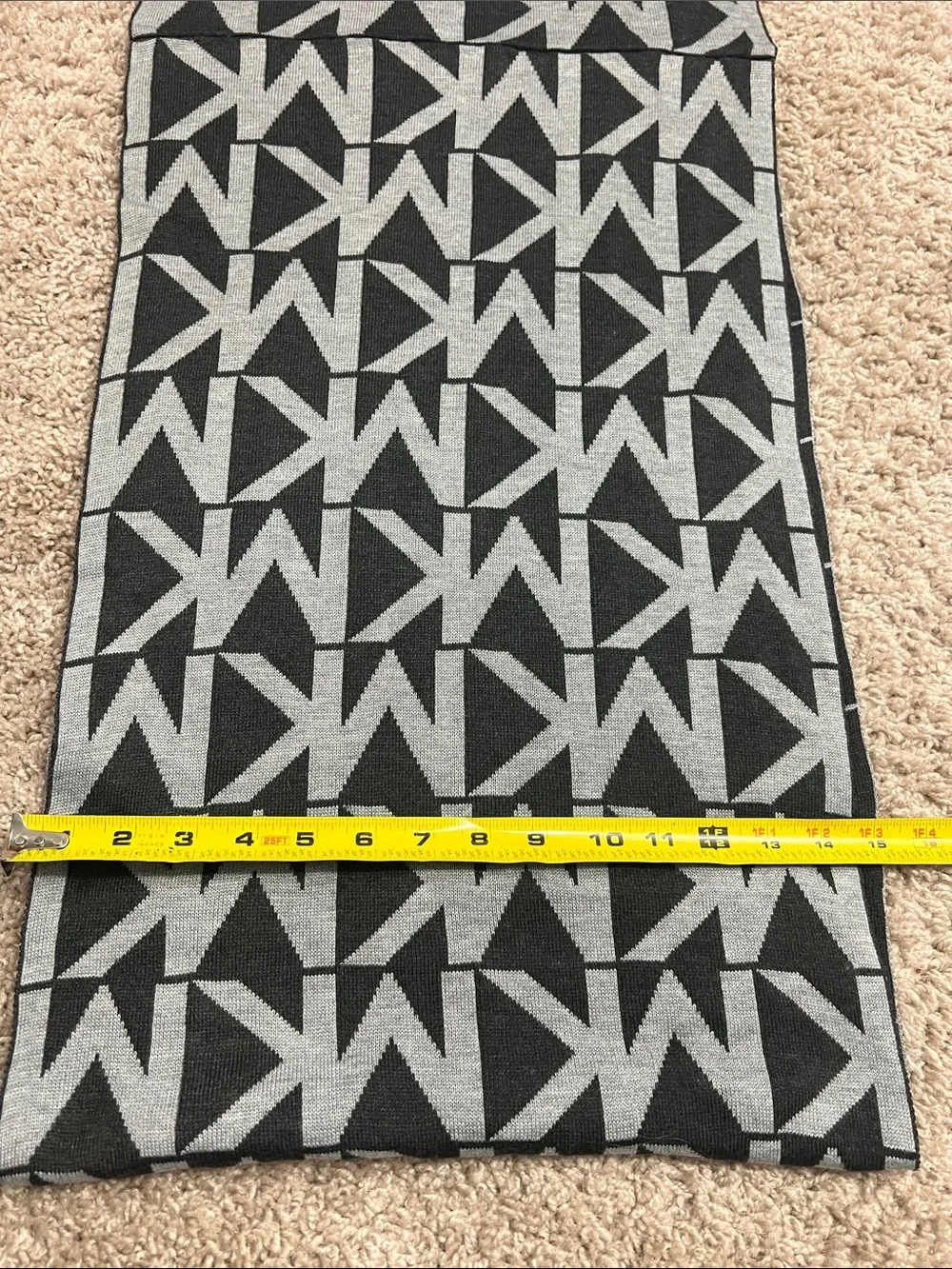 Michael Michael Kors Black & Gray Signature Infinity Scarf